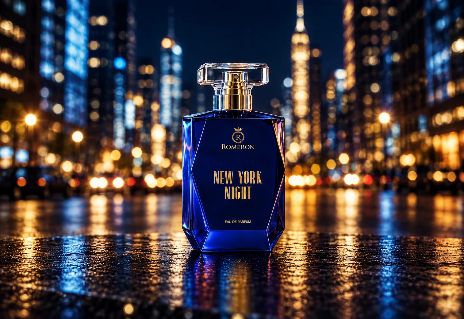 Parfum Romeron NICHE New York Night vo svetlách nočného mesta